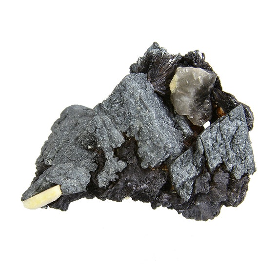 Hematite pseudomorphs after Siderite with Goethite and Quartz (var - “Smoky”) / Locality - R. A. Kosnar claim, Lake George, Colorado