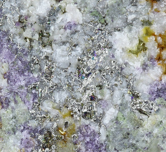 Calaverite and Fluorite /  Locality - Mary McKinney Mine, Anaconda, Cripple Creek District, Teller County, Colorado