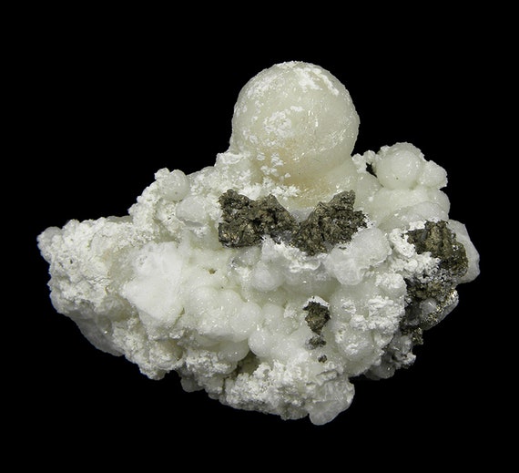 Wavellite with Pyrrhotite / Locality - Siglo XX Mine (Siglo Veinte Mine), Llallagua, Bustillo Province, Potosi Department, Bolivia