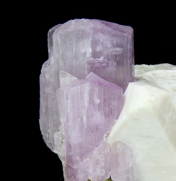 Spodumene /(var: “Kunzite”)/ with Tourmaline and Microlite on Microcline / Locality - Paprok Mine, Nuristan Province, Afghanistan