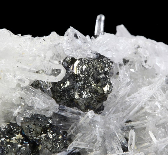 Tetrahedrite / Galena on Quartz / Locality - Sweet Home Mine, Mount Bross, Buckskin Gulch, Alma District, Park County, Colorado