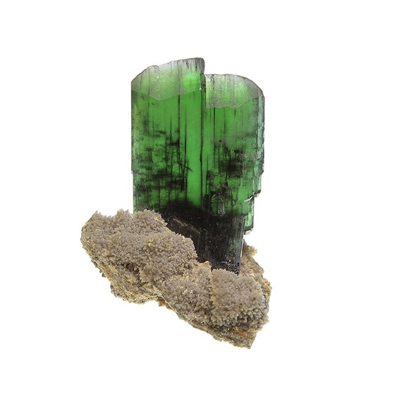 Vivianite (gemmy crystals) on Siderite / Locality - Huanuni Mine, Huanuni, Dalence Province, Oruro Department, Bolivia