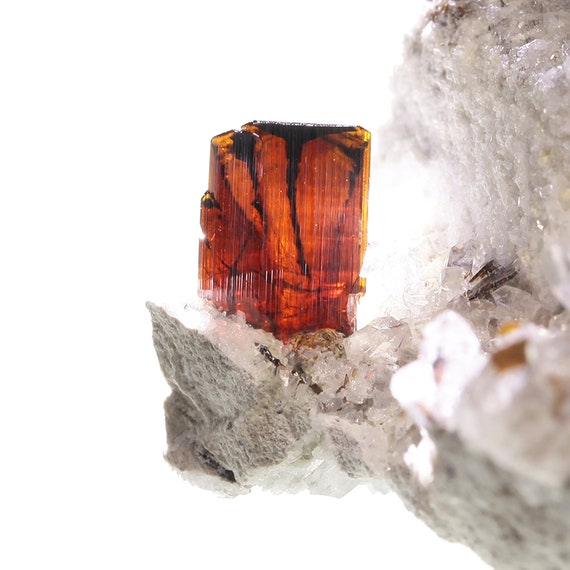 Brookite with Quartz  Locality: Kharan District, Balochistan, Pakistan