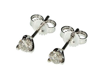 Diamond Stud Earrings in 14kt White Gold Tcw