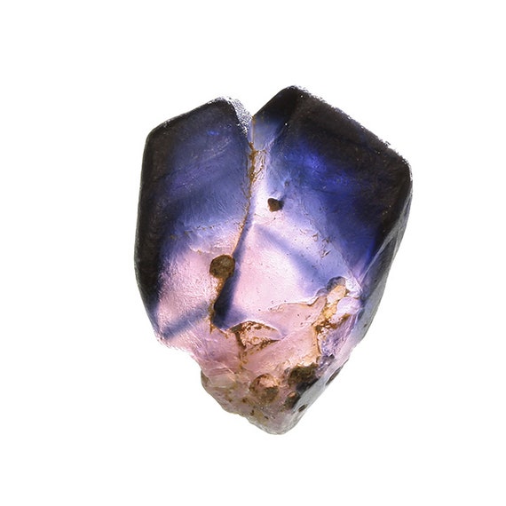 Corundum / (variety - “Sapphire”) / (Bicolor Twin) / Locality - Okampitiya, Uva Province, Sri Lanka