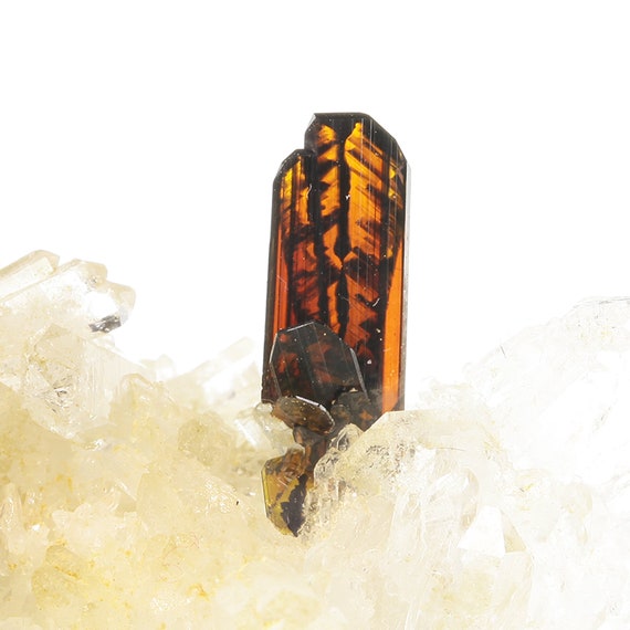 Brookite with "Faden" Quartz / Locality - Kharan District, Balochistan, Pakistan