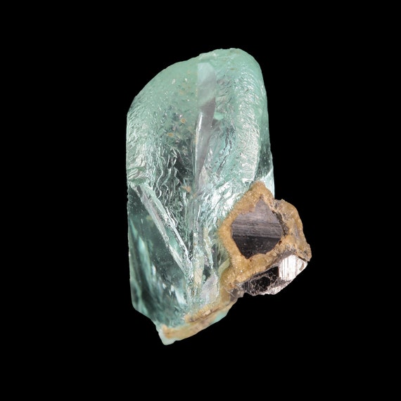 Phosphophyllite (excellent GEM twin) with Arsenopyrite - Unificada Mine, Cerro Rico, Potosi City, Potosi Dept., Bolivia