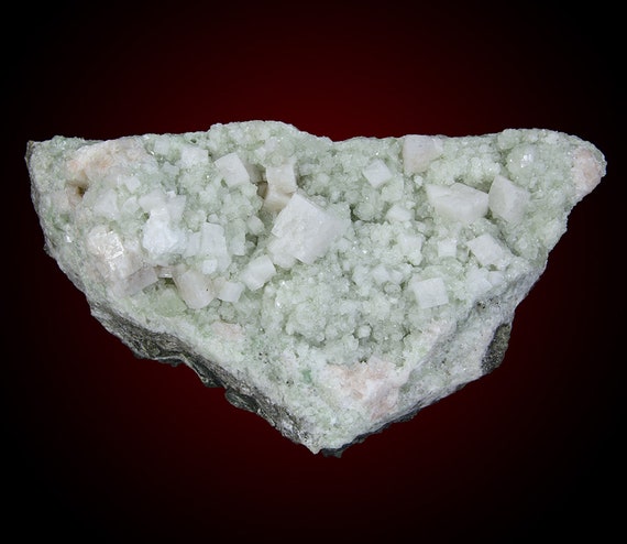 Chabazite on Prehnite / Locality - Upper New Street Quarry, Paterson, Passaic County, New Jersey