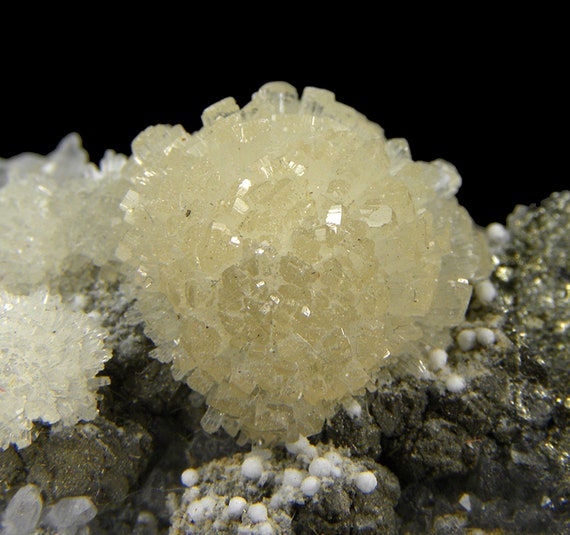 Wavellite (large crystals !) with Stannite and Augelite / Locality - Siglo XX Mine (Siglo Veinte Mine), Potosi Department, Bolivia