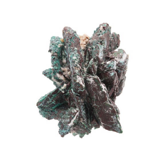 Copper pseudomorph after Azurite ("Copper Rose") with Malachite / Locality- Copper Rose Mine, Grant County, New Mexico