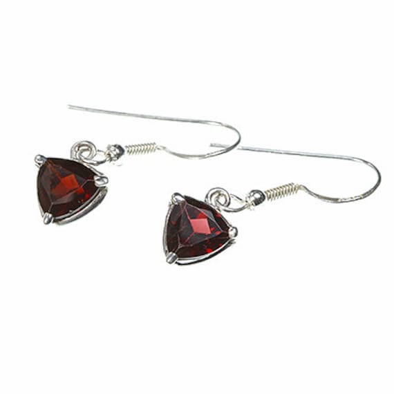 Rhodolite Garnet in Sterling Silver Dangle Earrings