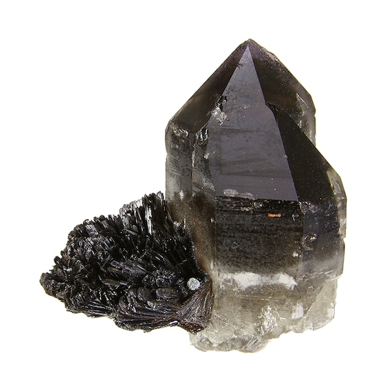 Goethite on Quartz / (var - “Smoky” and “Amethyst”) / Locality - R. A. Kosnar claim, Yucca Hill, Lake George, Park County, Colorado