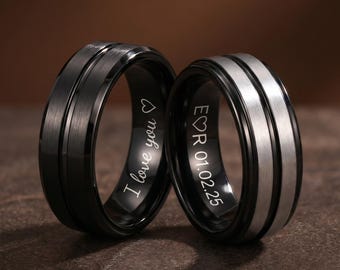 Mens ring, Rings for men, Personalized Wedding, Gift for boyfriend, Gift for him, Promise ring for him, Gift for Husband, Men Wedding Band.