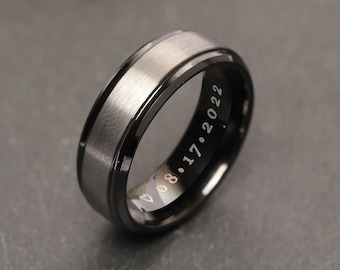 Personalized Promise Ring for Him Custom Ring for Men Unique