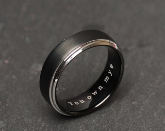 Bague pour homme, bague de promesse pour lui, bague de fiançailles pour homme, bague de promesse pour homme, bague personnalisée pour lui, cadeau pour lui, cadeau d'anniversaire pour homme