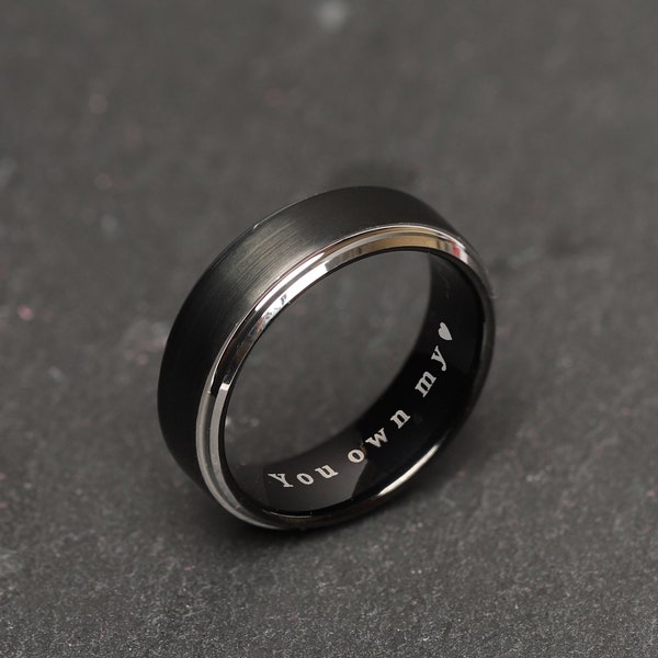 Bague pour homme, bague de promesse pour lui, bague de fiançailles pour homme, bague de promesse pour homme, bague personnalisée pour lui, cadeau pour lui, cadeau d'anniversaire pour homme