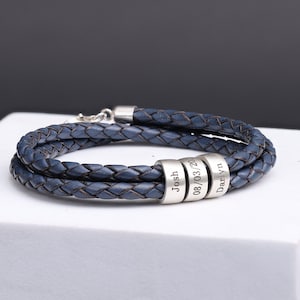 Pulsera de nombres familiares para hombres - Regalos significativos para el día del padre - Regalo para papá esposo - Primer regalo del día del padre - Regalos únicos para papá.