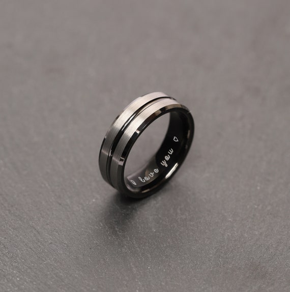 Hoisy 8MM Silver Rings for Men, Engagement Promise Rings for Him Brushed  Matte Wedding Band for Men Size 7|Amazon.com