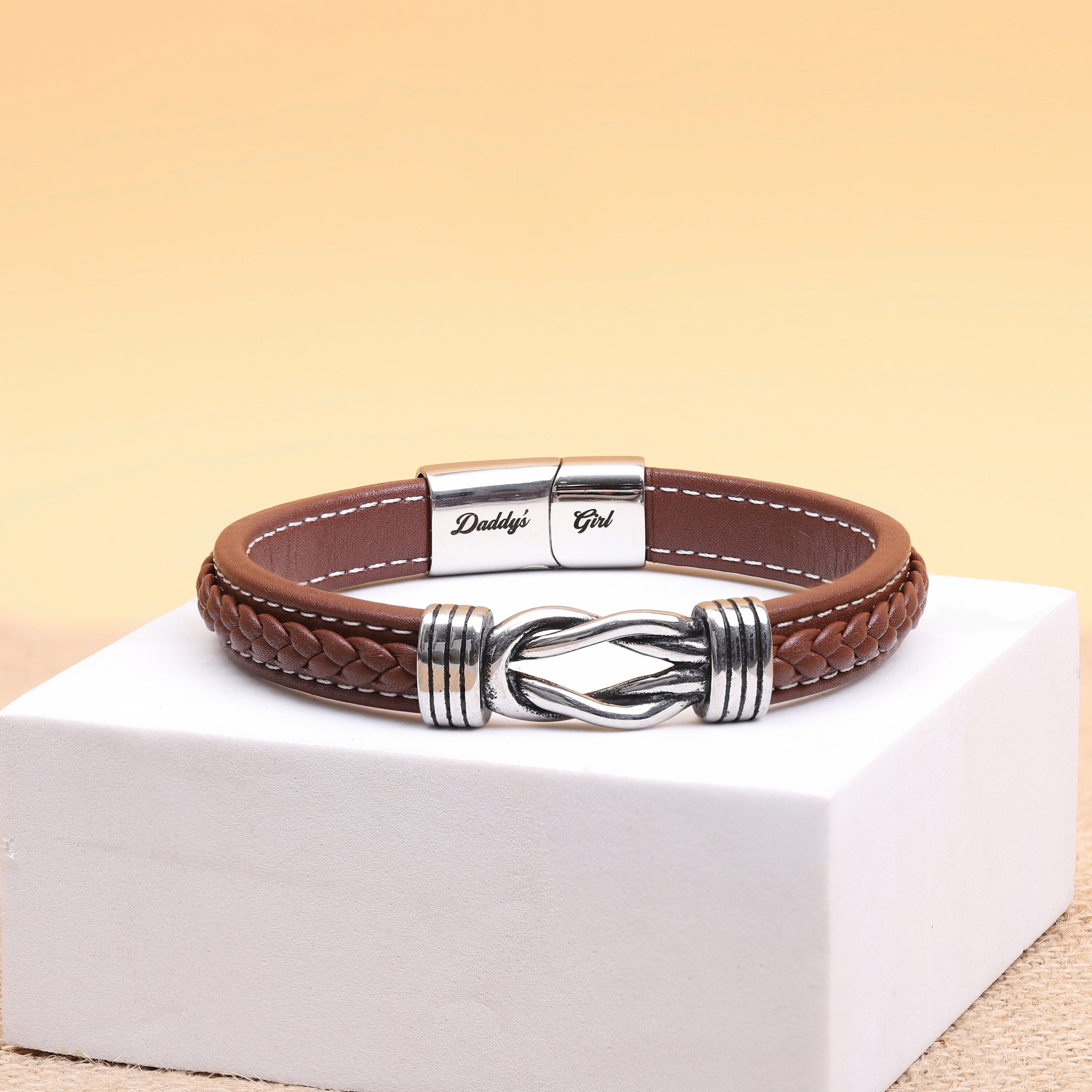 LEATHER SIGN STUD BRACELET MILIEU GREEN LEATHER SIGN STUD BRACELET MILIEU GREEN