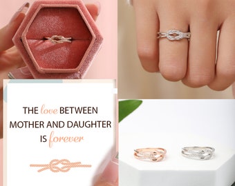 Forever linked ring - Mother and daughter gifts - Graduation gift - Daughter Birthday gift - Gift for my daughter - Daughter in law gift -