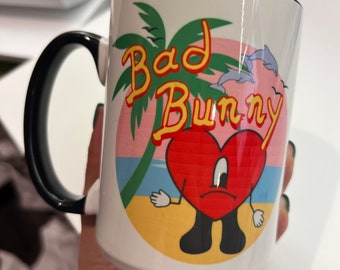 Bad Bunny Mug| Mug Perfect For Coffee, Tea