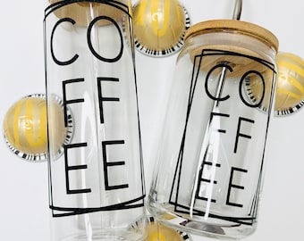 Coffee Beer Can Glass- Soda Can Glass, Housewarming Gift,Iced Coffee Cup, Mug, Glass Cup