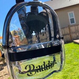 pink clear back pack