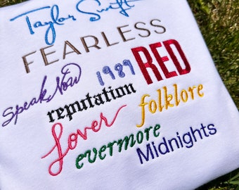 Taylor Albums embroidery sweatshirts