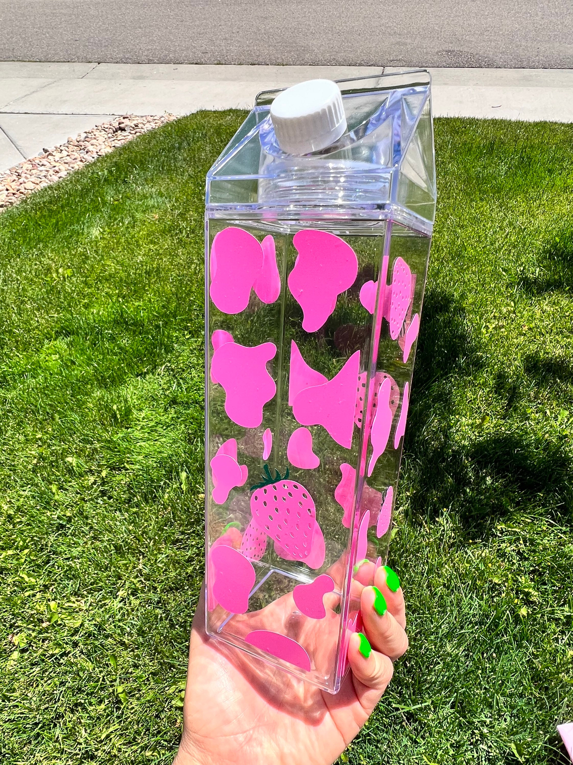 Clear Milk Carton Water Bottle Drinkware Cup Gifts for Her - Etsy