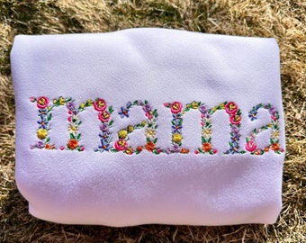 MAMA flower Embroidered sweatshirts/ First time mom gift/Mom Sweatshirts