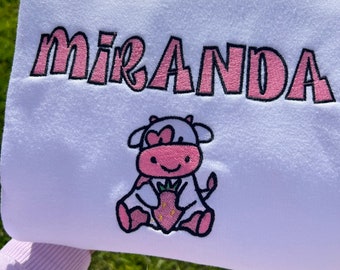 Personalized Sweatshirts with Name and Cow| cute Sweatshirts