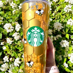 Honeycomb Starbucks Snow Globe Tumbler