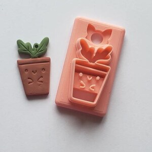 Happy Potted Plant Twin Clay Cutter