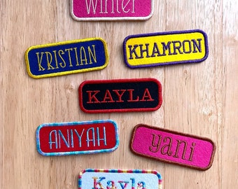 Custom Name Patch | Embroidery Iron-On Patches | Embroidered Sew-In Patch | Iron on Name Patch | Embroidered Name Patch | Name Tag Patch