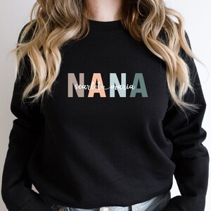 Custom Nana Shirt, Gift For Nana With Children Names, Grandma Shirts With Grandkid Name, Personalized Nana Tshirt, Mother's Day Sweatshirt