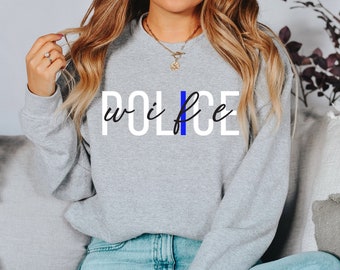 Police Wife Shirt, Proud Law Enforcement Tee, Cop Wife Gift for Her