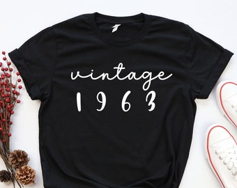 Vintage 1963 Tshirt, 60th Birthday Gift Shirts, Best Mom Birthday Party Gifts, Happy Birthday Women Sweatshirt, Turning 60 Tops And Tees