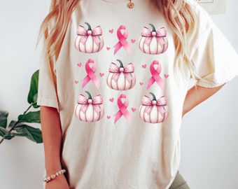 Breast Cancer Awareness Shirt, We Wear Pink Tee, October Bow Fighter Support Gift