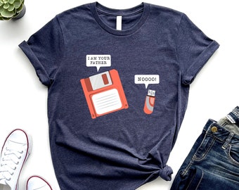 I am Your Father T-Shirt, Floppy Disk Shirt, Computer Science T Shirt, Engineer Shirt,  Engineering, Coding Tshirt, Computer Tech USB Tee