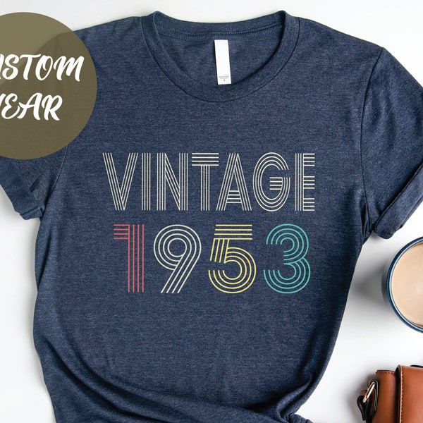 Vintage 1953 Tshirt, 70th Birthday Gift T Shirt, Retro Seventieth Bday Party Sweatshirts, 70 Year Old Men Outfit,Seventy Bday Tee,Chapter 70