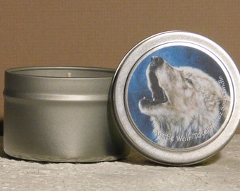Arctic Wolf Totem - 4 oz Soy Candle