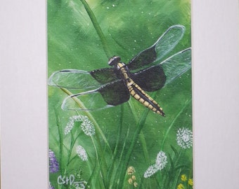 Dragonfly Totem - Matted Giclee Art Print