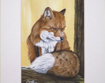 Fox Totem - Matted Giclee Art Print