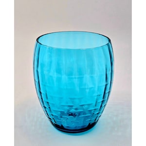 Vintage Empoli aqua optic crystal votive holder