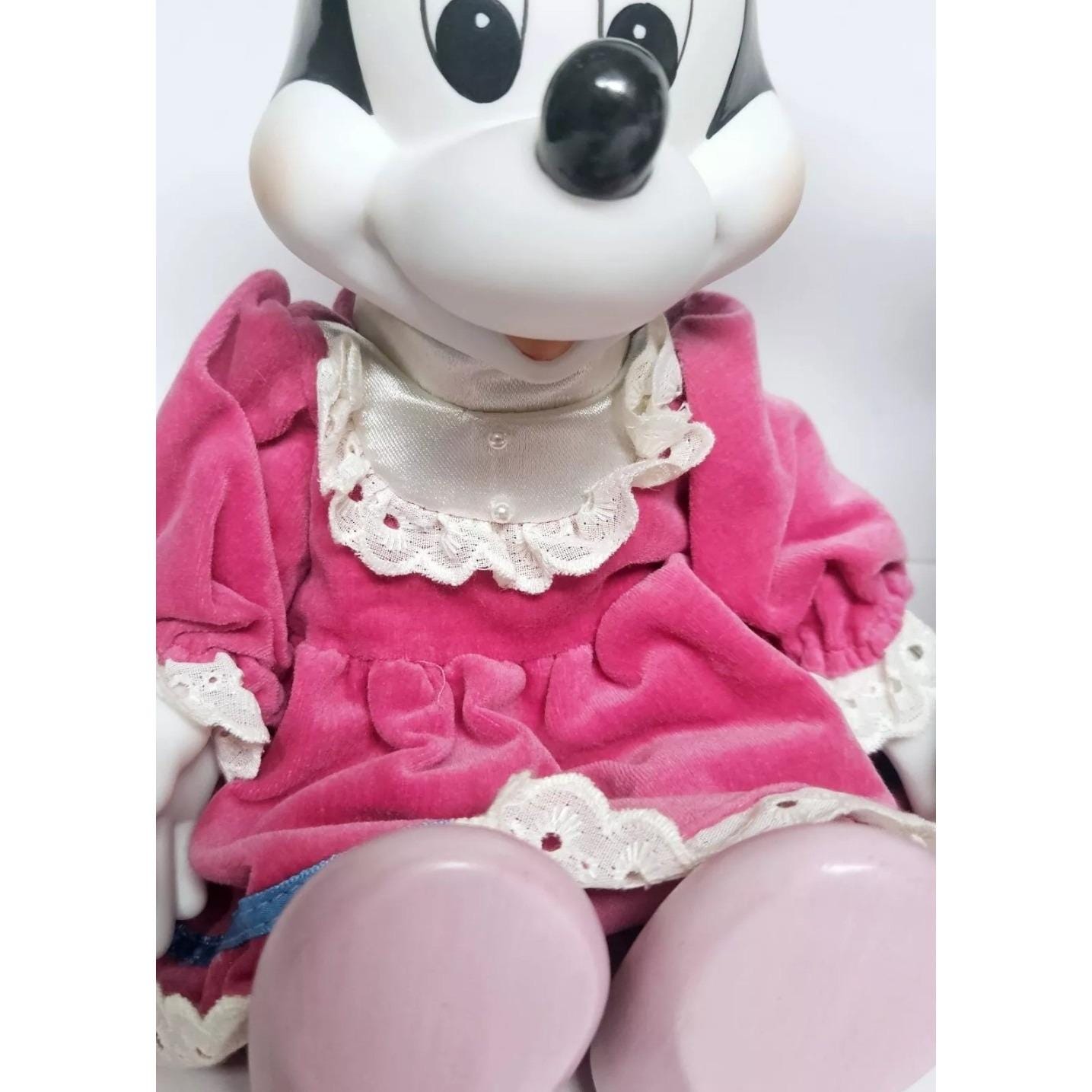 大型ディズニー ミッキー＆ミニーマウス オルゴール付き磁器製ゼンマイ
