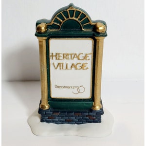 Dept 56 Heritage Village sign