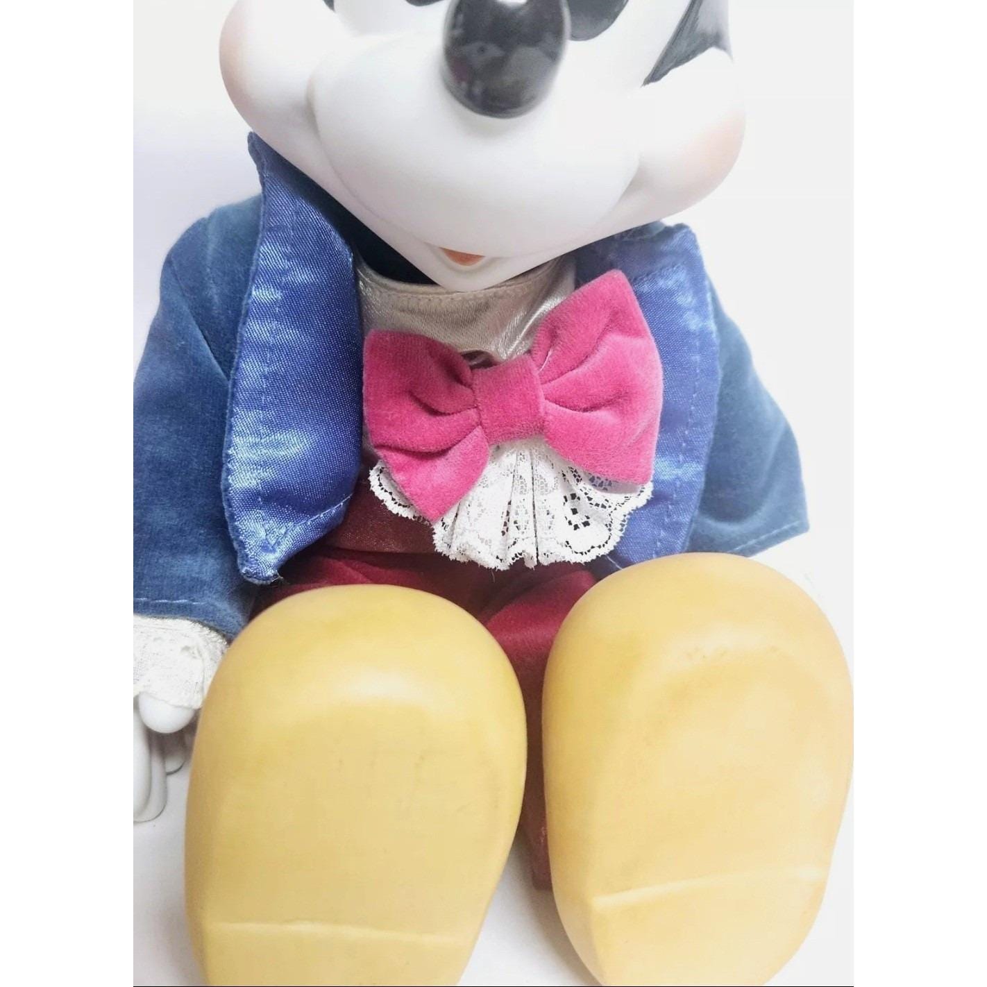 大型ディズニー ミッキー＆ミニーマウス オルゴール付き磁器製ゼンマイ 