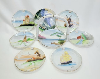 1950s Ardalt Hand Painted Porcelain Coaster Set: Japan