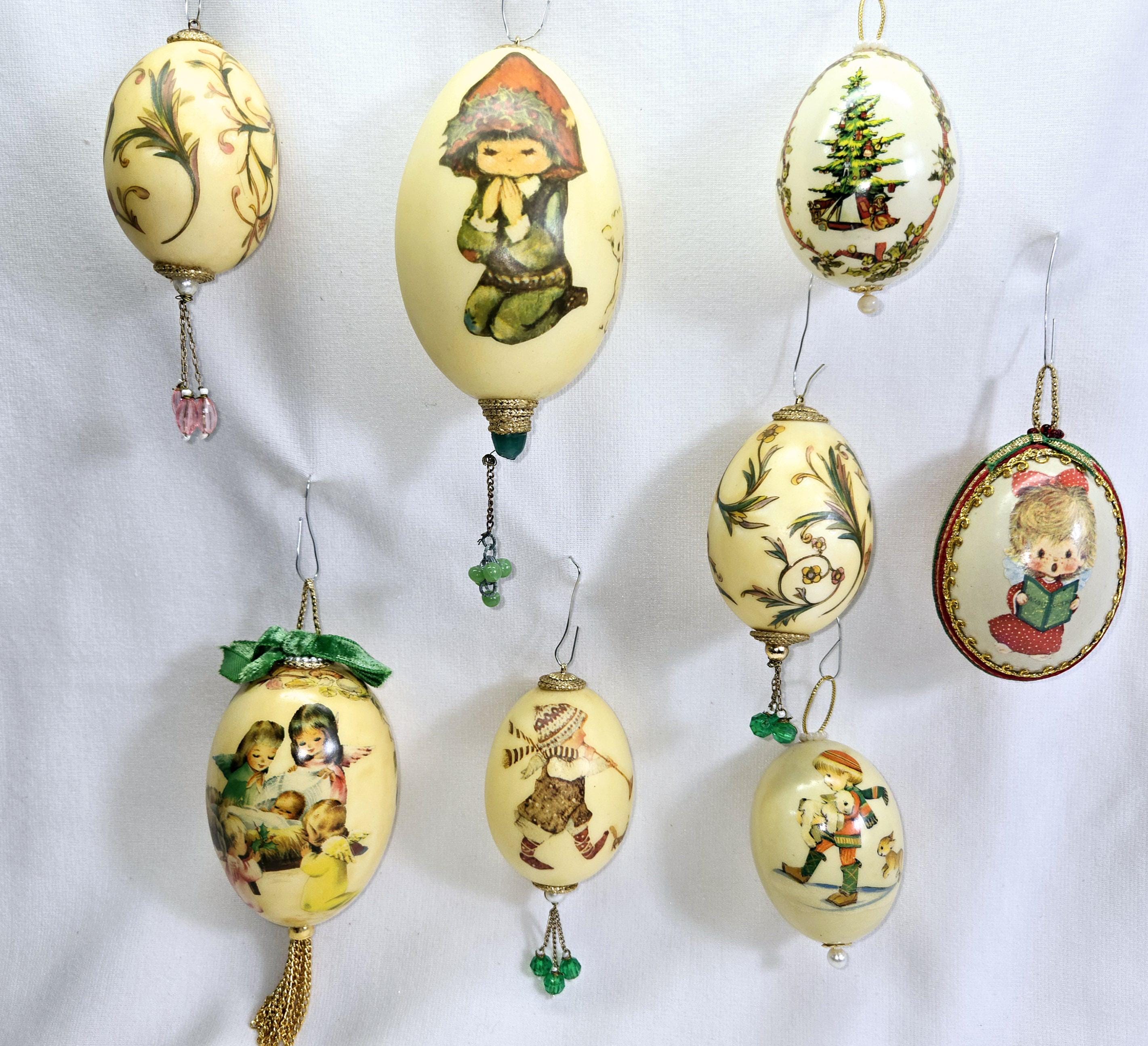 Vintage 1960s Egg Ornaments - Etsy