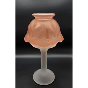 Lampadario fatato rosa Woodrose di LE Smith con base di Partylite